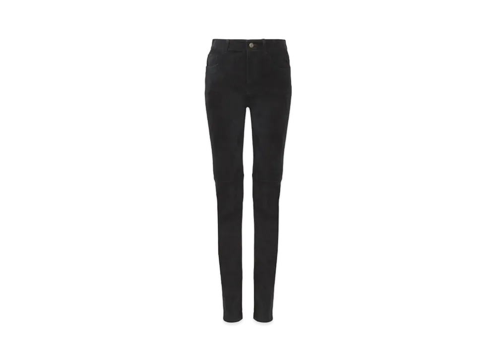 Chloe Skinny Pants In Stretch Suede "Black"