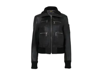 Chloe Short Blouson In Leather "Black"