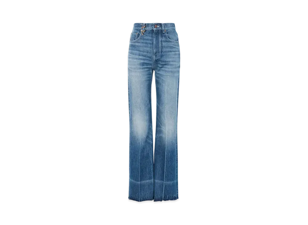 Chloe High-Rise Bootcut Jeans In Denim "Ocean Blue"