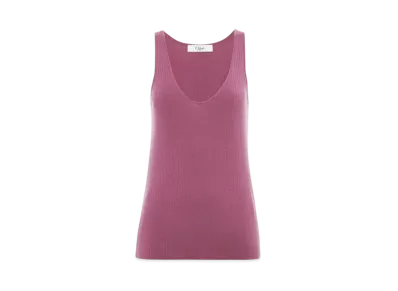 Chloe Tank Top In Wool Knit "Lovely Lilac"