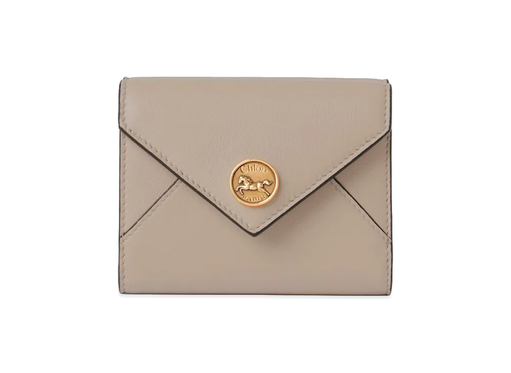Chloe Envelope Grain Leather Small Trifold Wallet "Grenat"