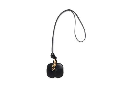 Chloe Chloe Symbols Snake Earpods Case In Grained Leather "Black"