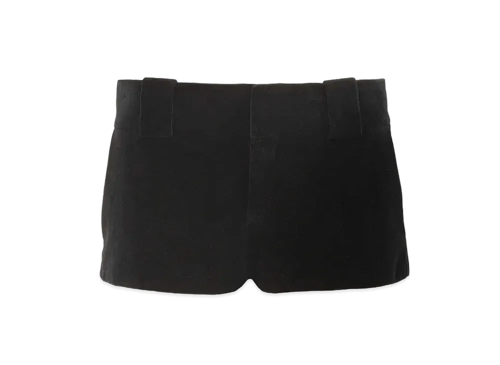 Chloe Tailored Mini Shorts In Velvet "Black"
