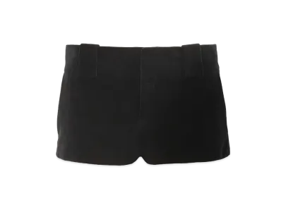 Chloe Tailored Mini Shorts In Velvet "Black"