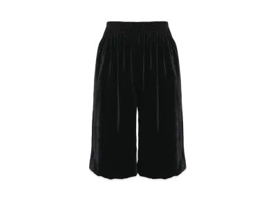 Chloe Fluid Bermuda Shorts In Velvet "Black"