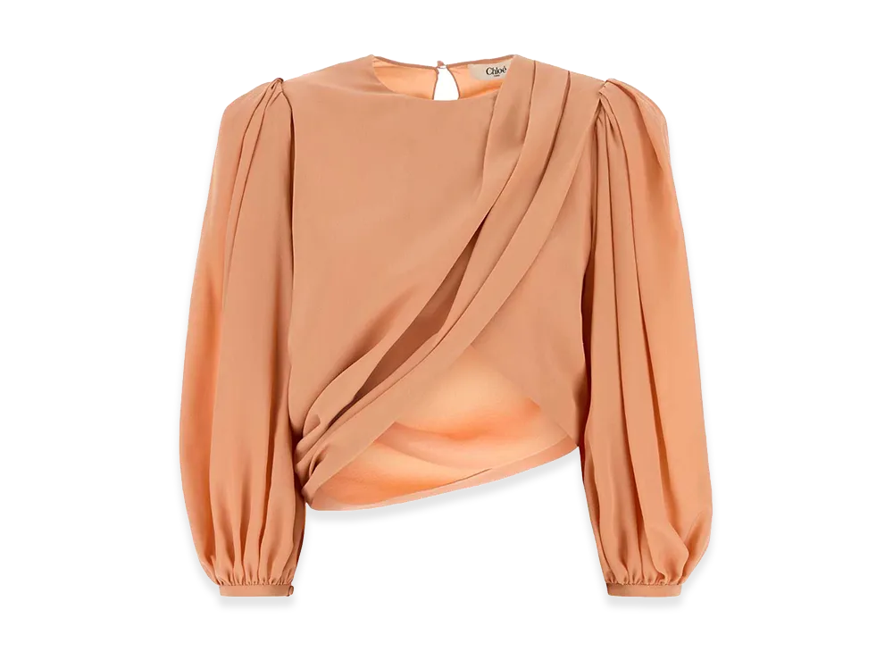 Chloe Women's Crepe Top "Salmon Pink"