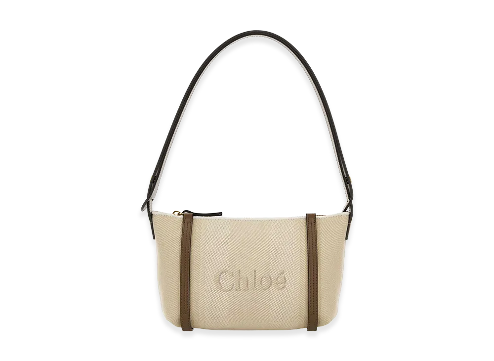 Chloe Women's Canvas Carry Shoulder Bag "Beige"