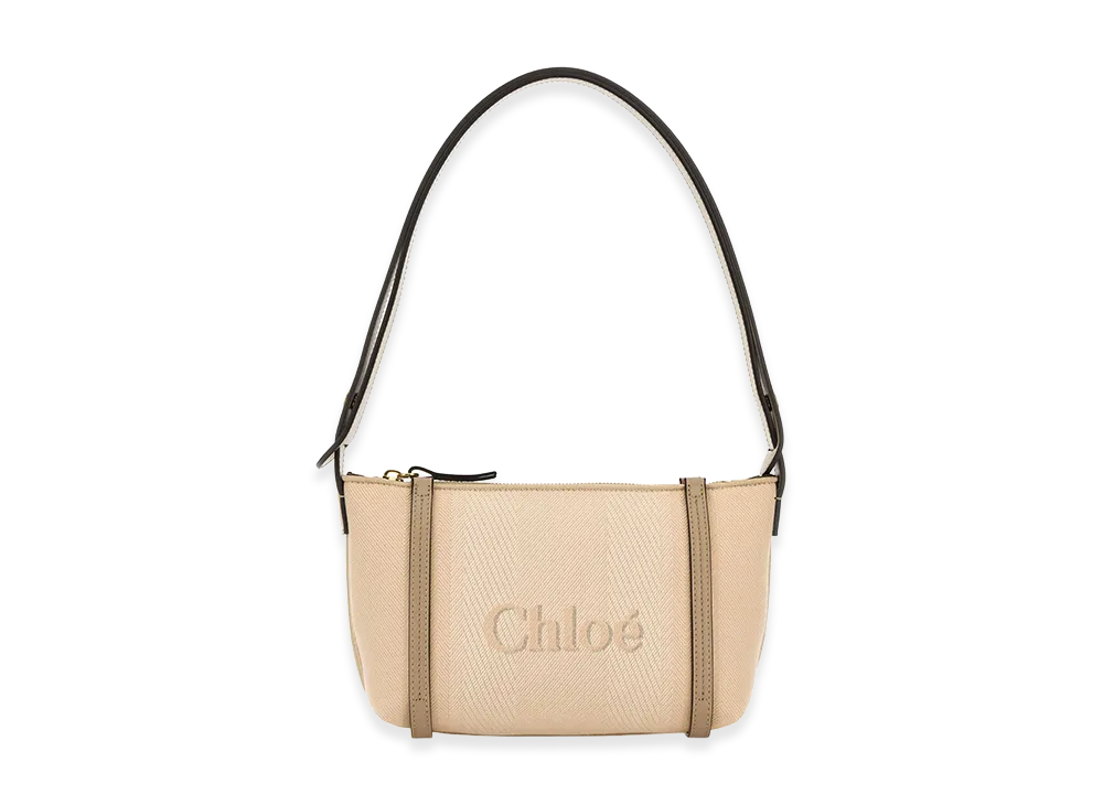 Chloe Women's Canvas Carry Shoulder Bag "Beige"