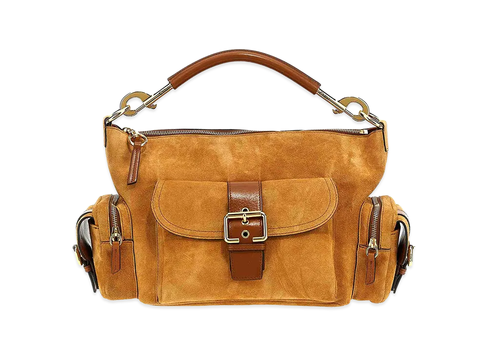 Chloe Women's Suede Medium Camera Bag Handbag "Brown"