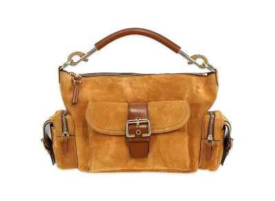 Chloe Women's Suede Medium Camera Bag Handbag "Brown"
