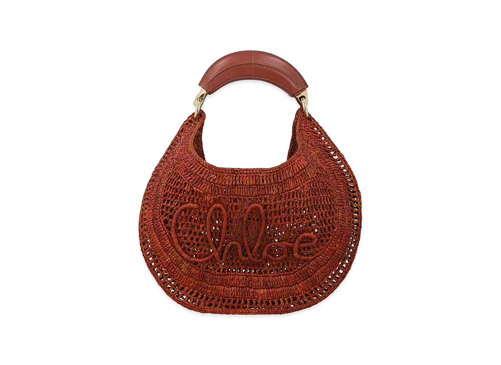 Chloe Women's Caramel Raffia Banana Handbag "Brown"
