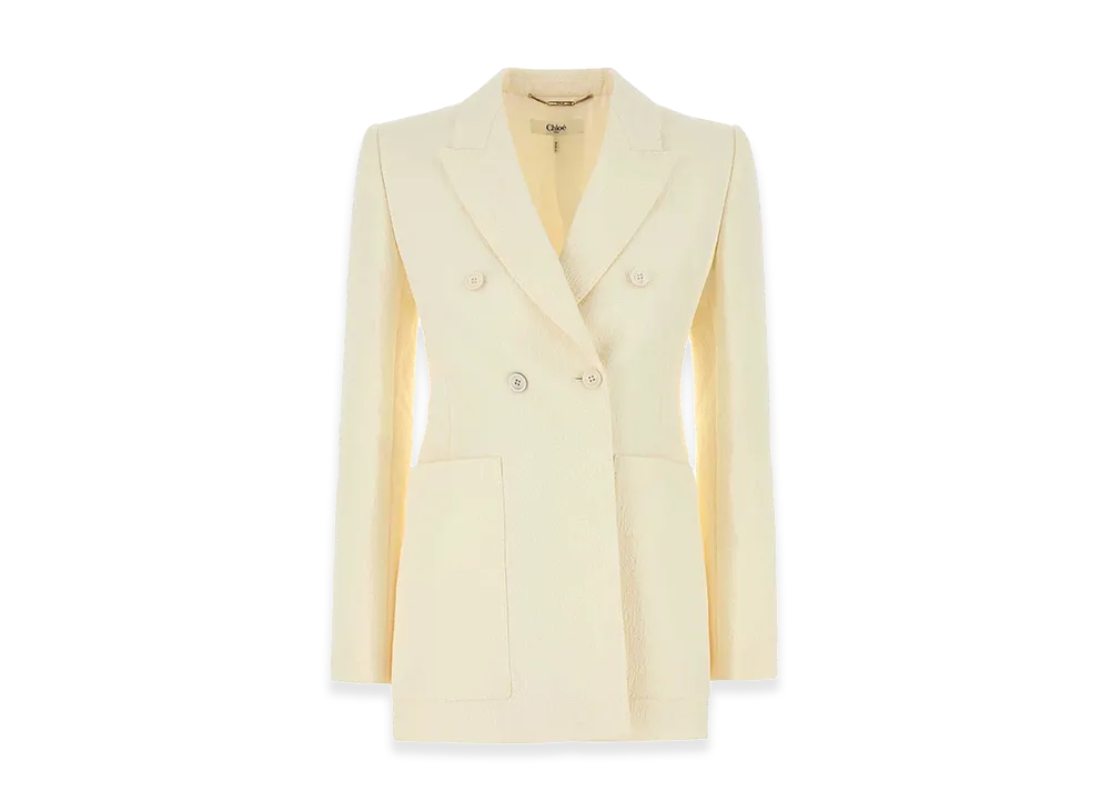 Chloe Women's Cotton Blend Blazer "White"