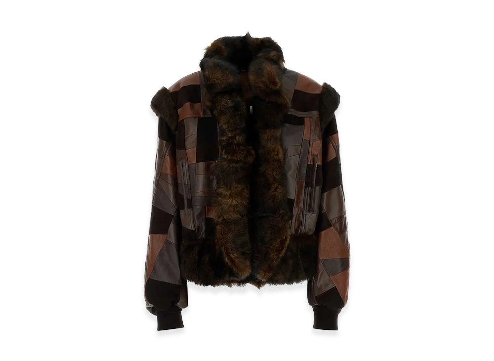 Chloe Women's Leather Jacket "Brown"