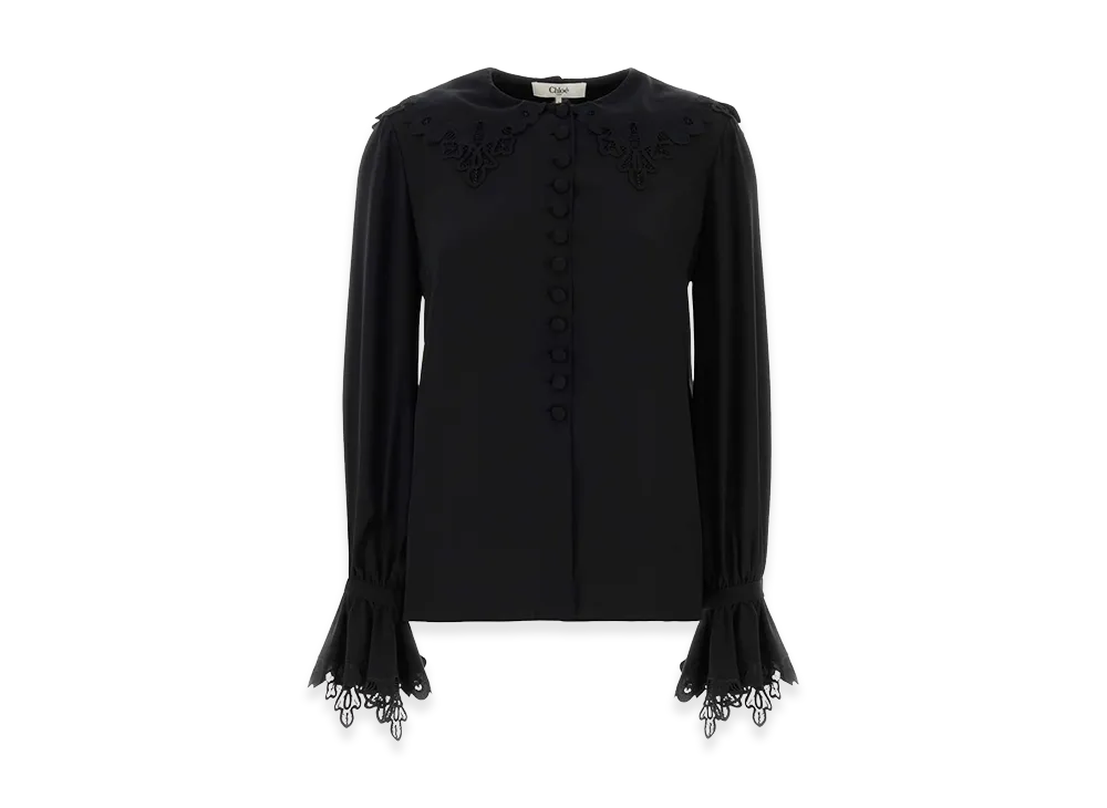 Chloe Women's Crepe Blouse "Black"