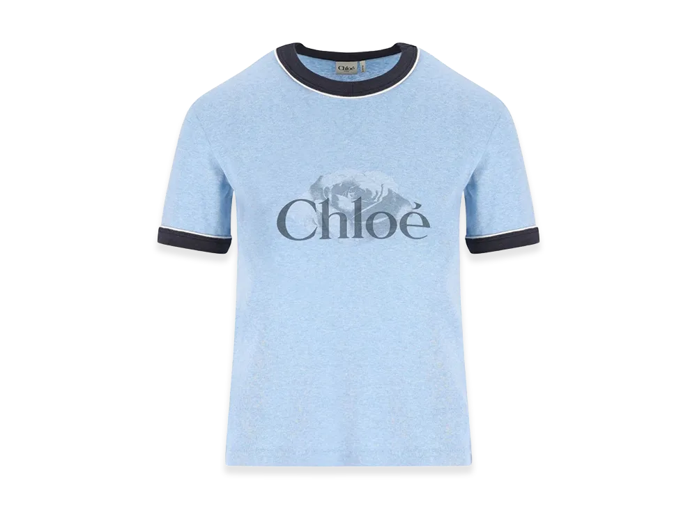 Chloe Women's Cotton T-Shirt "Light Blue"
