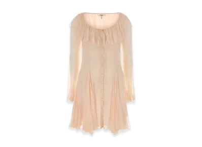 Chloe Women's Silk Mini Dress "Pastel Pink"
