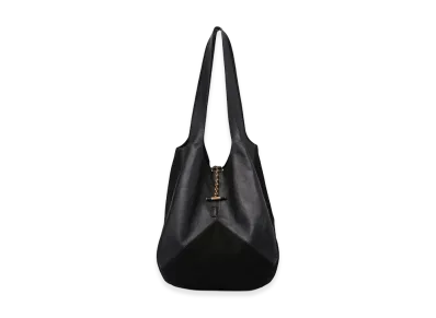 Chloe Women's Suede And Leather Balloon Shopping Bag "Black"