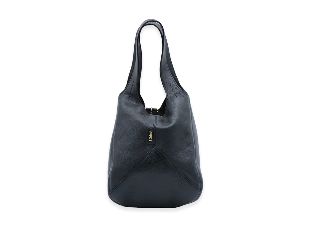 Chloe Women's Leather Small Chloa Balloon Bucket Bag "Black"