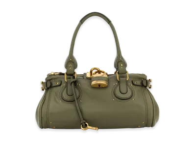 Chloe Women's Leather Paddington Handbag "Army Green"