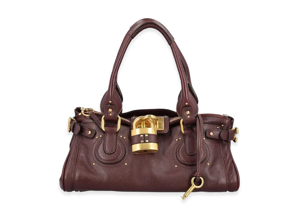 Chloe Women's Leather Paddington Handbag "Purple"