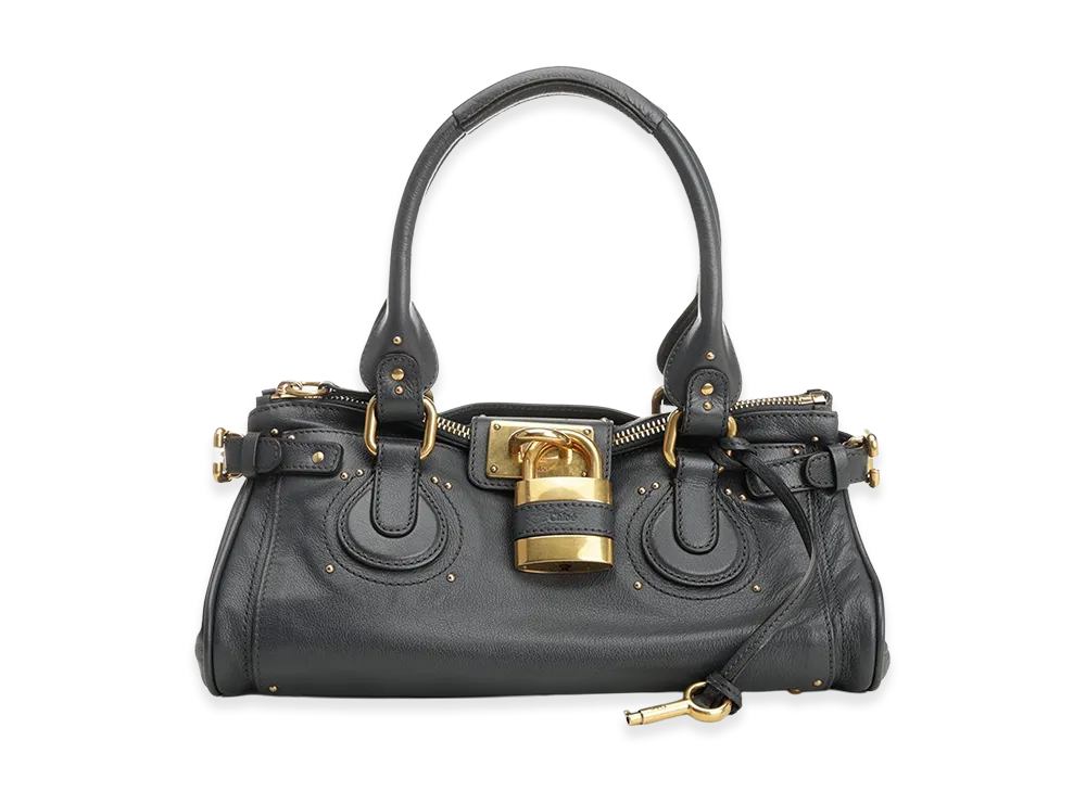 Chloe Women's Leather Paddington Handbag "Dark Blue"