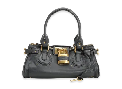 Chloe Women's Leather Paddington Handbag "Dark Blue"