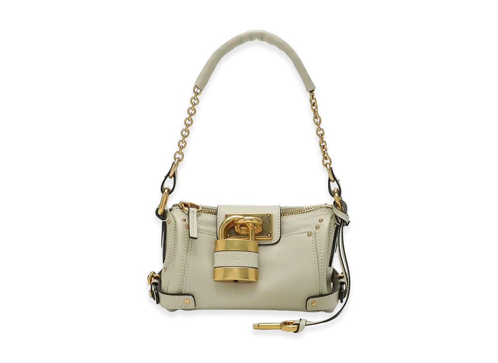 Chloe Women's Leather Small Paddington Shoulder Bag "Beige"