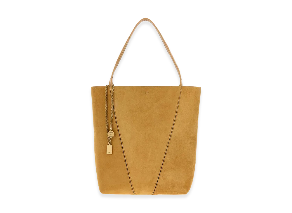 Chloe Women's Suede Chloa Spin Shopping Bag "Yellow"