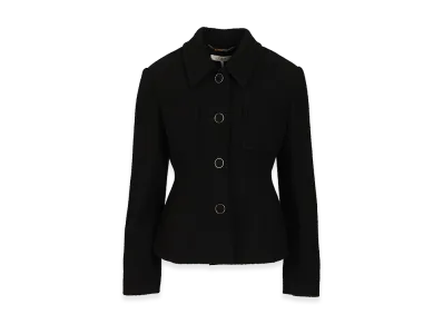 Chloe Women's Wool Blazer Golden Buttons "Black"