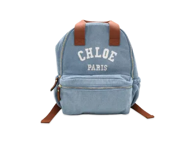 Chloe Kids Logo Backpack "Denim Blue"