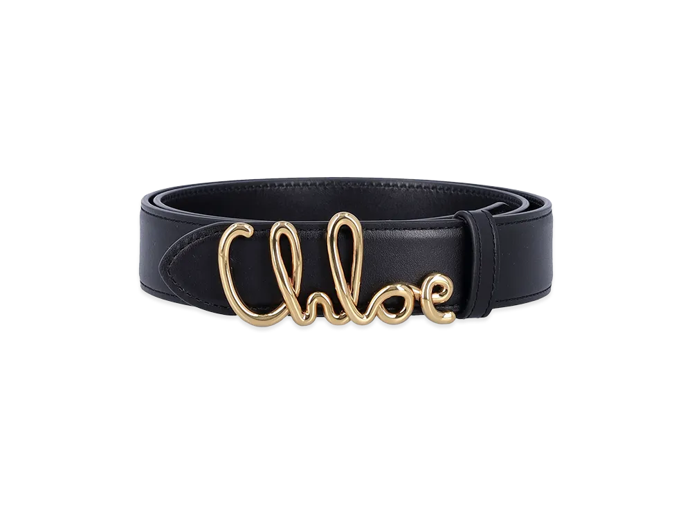 Chloe Women's Iconic Leather Belt "Black"