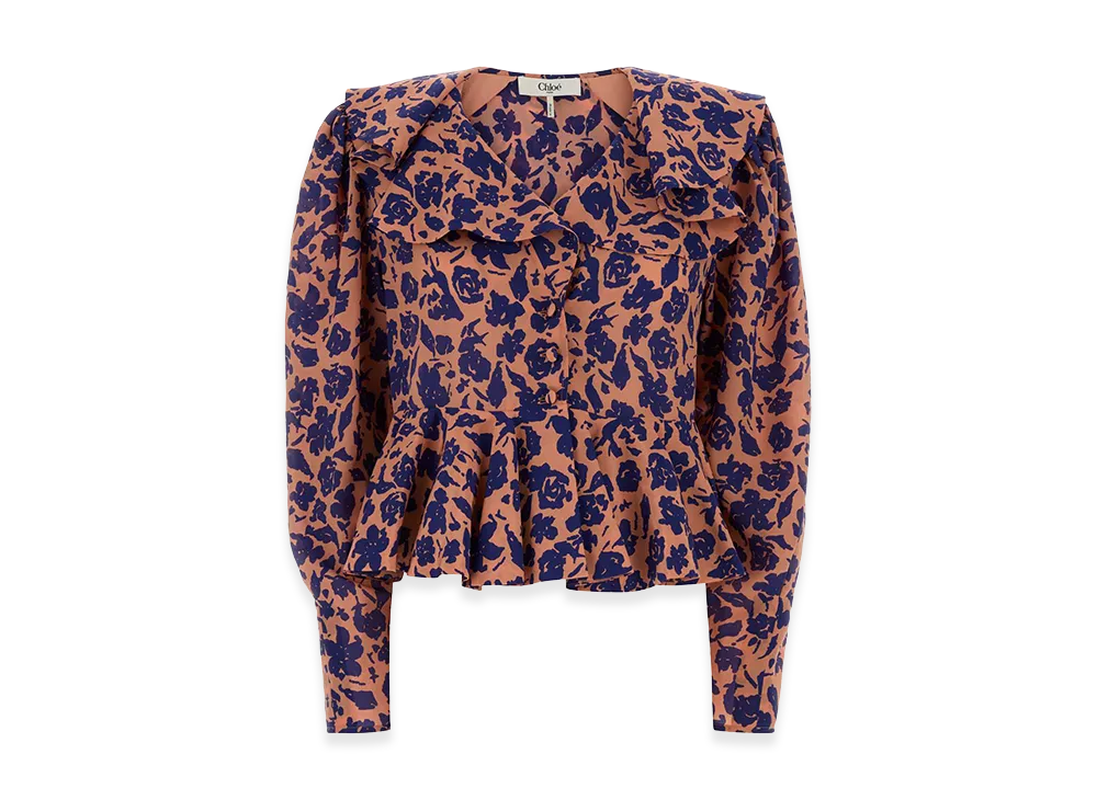 Chloe Women's Printed Crepe Blouse "Multicolor"