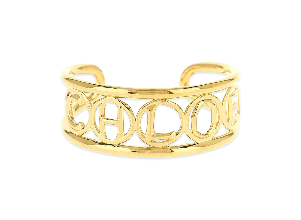 Chloe Women's Metal Script Bracelet "Gold"