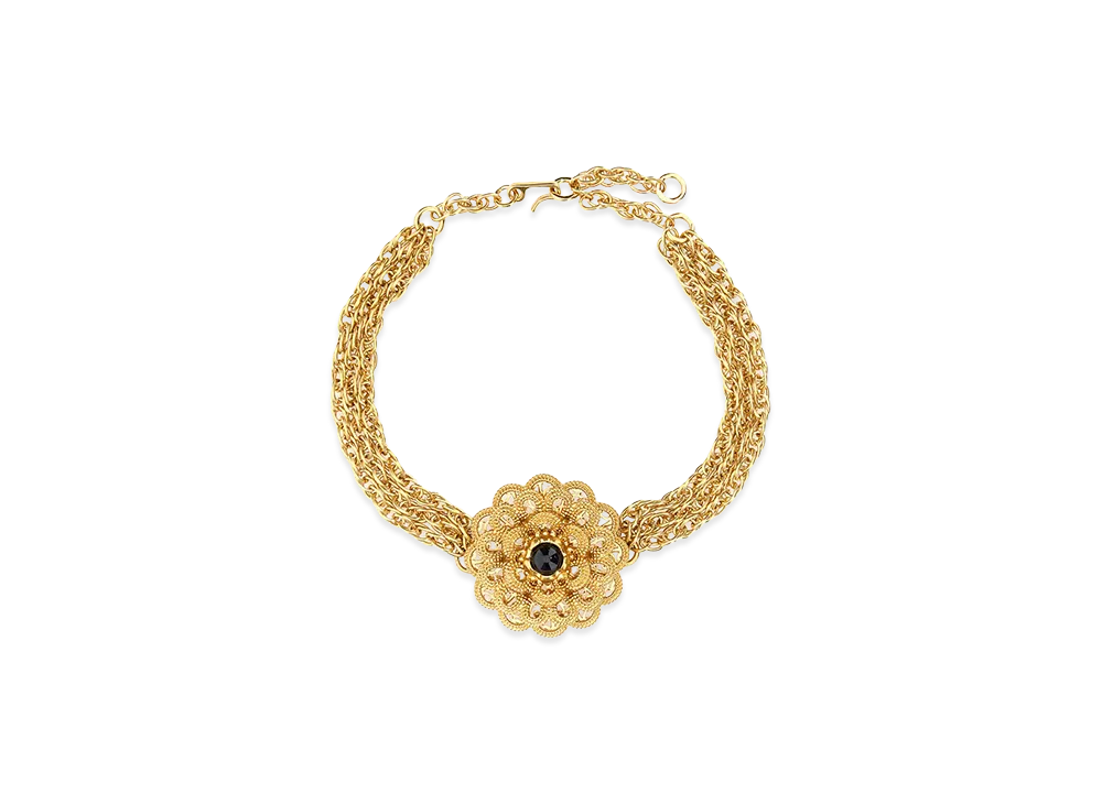 Chloe Women's Metal Feather Choker "Gold"