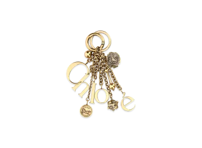 Chloe Women's Metal Symbols Keyring "Gold"