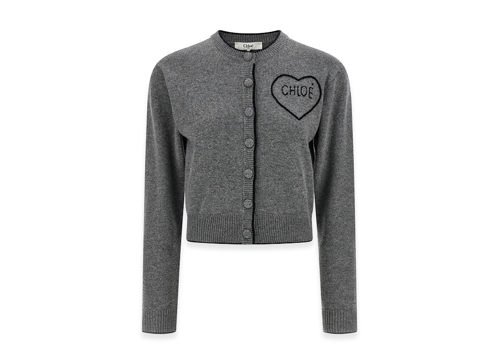 Chloe Women's Wool Blend Cardigan "Gray"