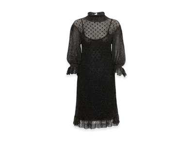 Chloe Women's Lurex Knit Mini Dress "Black"