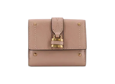Chloe Women's Paddington Trifold Leather Wallet "Pink"