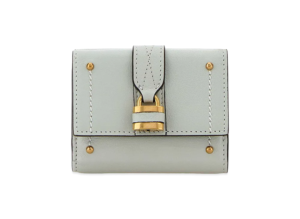 Chloe Women's Pastel Leather Mini Paddington Wallet "Light Blue"