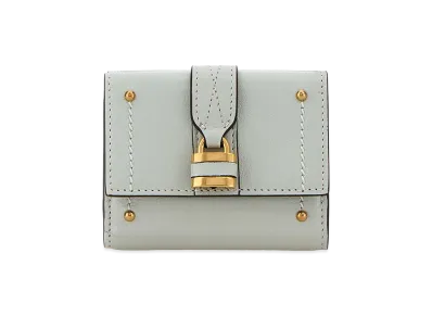 Chloe Women's Pastel Leather Mini Paddington Wallet "Light Blue"