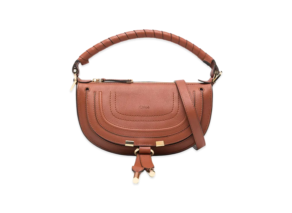 Chloe Women's Mini Marcie Handbag In Soft Leather "Brown"
