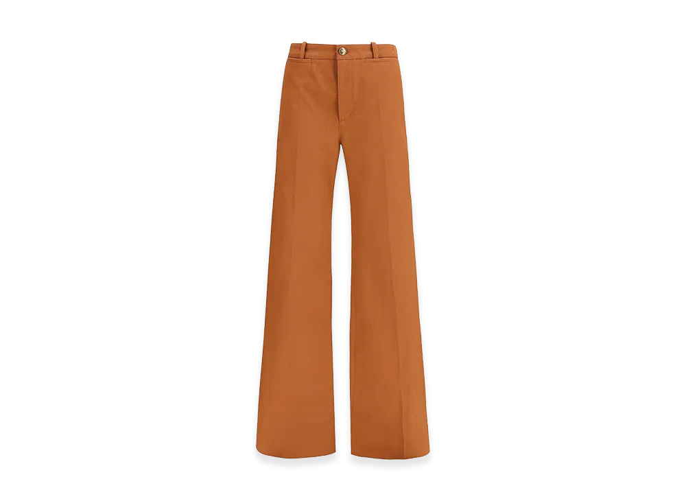 Chloe Women's Canvas Wide-Leg Trousers "Orange"