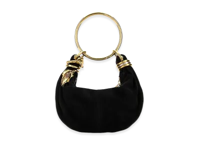 Chloe Women's Suede Mini Bracelet Handbag "Black"