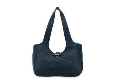 Chloe Women's Leather East-West Chloa Balloon Shoulder Bag "Navy Blue"