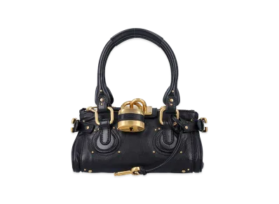 Chloe Women's Small Paddington Bag In Grained Leather "Black"