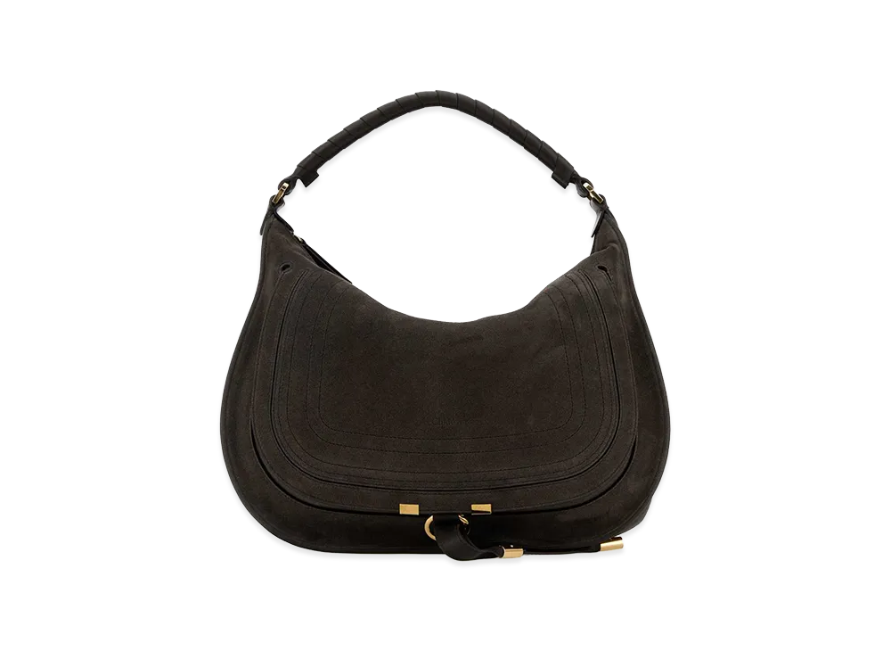 Chloe Women's Suede Marcie Handbag "Brown"