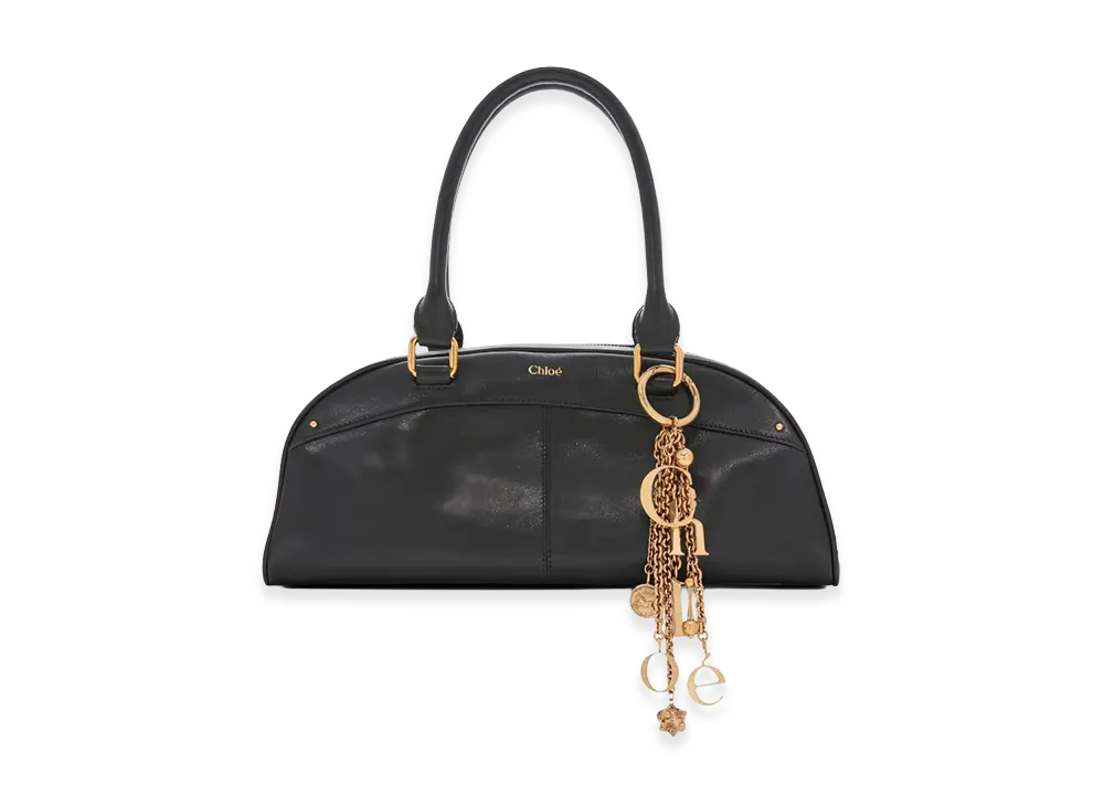 Chloe Women's Leather Bowling Handbag "Black"