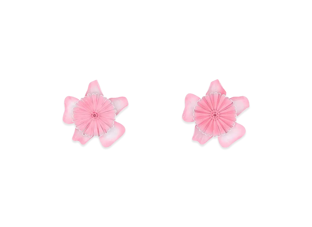 Chloe Women's Metal Bloom Earrings "Pink"