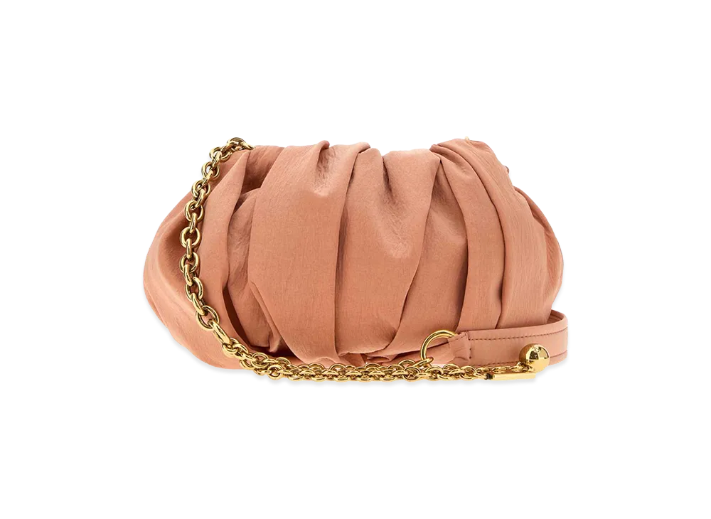 Chloe Women's Peach Canvas Chloa Plissa Shoulder Bag "Rose"