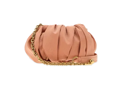 Chloe Women's Peach Canvas Chloa Plissa Shoulder Bag "Rose"